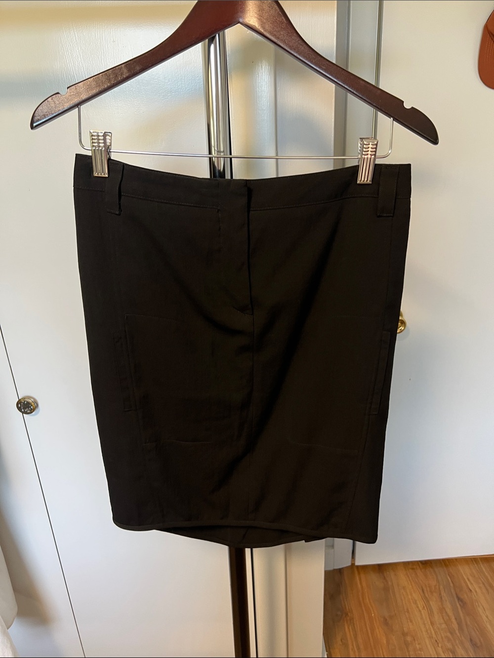 Original Vintage Costume National (luxury, pre-CNC) Black Wool Pencil Skirt